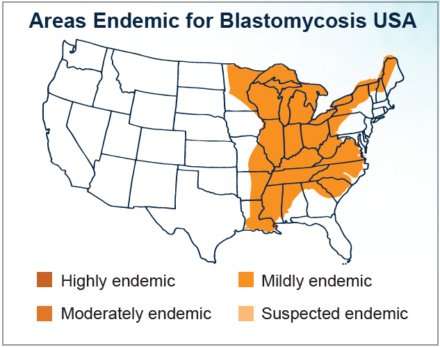 Wisconsin Blastomycosis Map