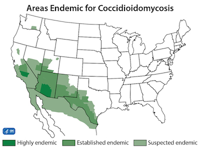 Coccidio Distribution Map